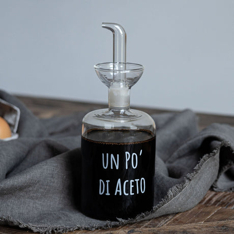 Bottiglia Aceto in Vetro Borosilicato Serigrafata - Un po' Di Aceto Bottiglia Simple Day 