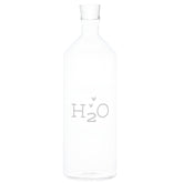 Bottiglia in Vetro Borosilicato Serigrafata - H2o Bottiglia Simple Day Bianco 