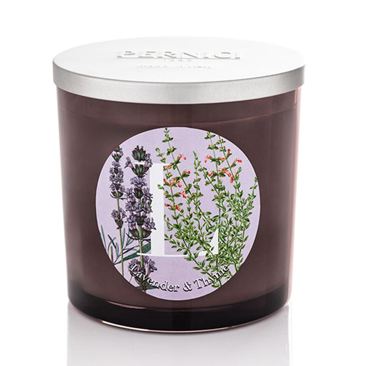 Candela Profumata Fragranza Lavanda e Timo - Lavender & Thyme Candela Profumata PERNICI 350gr 