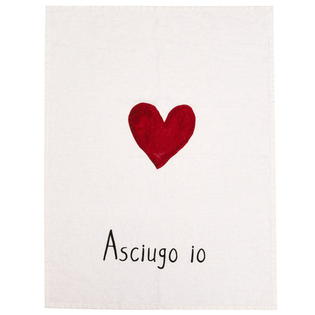 Canovaccio in Lino Stonewashed - Asciugo Io Canovaccio Simple Day Bianco 