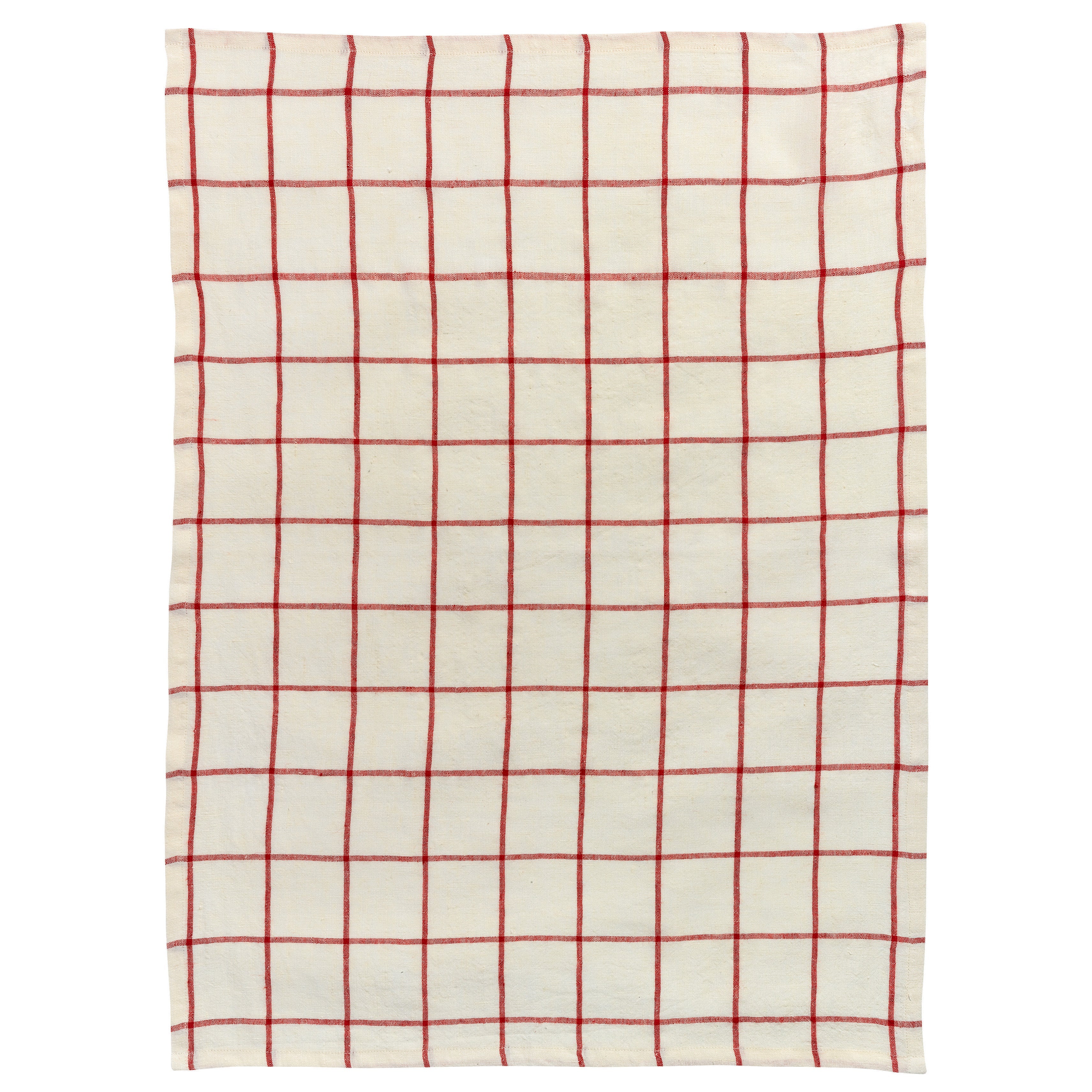 Canovaccio in Puro Lino a Quadretti - Karma canovaccio Winkler Bianco/Rosso Quadrato 