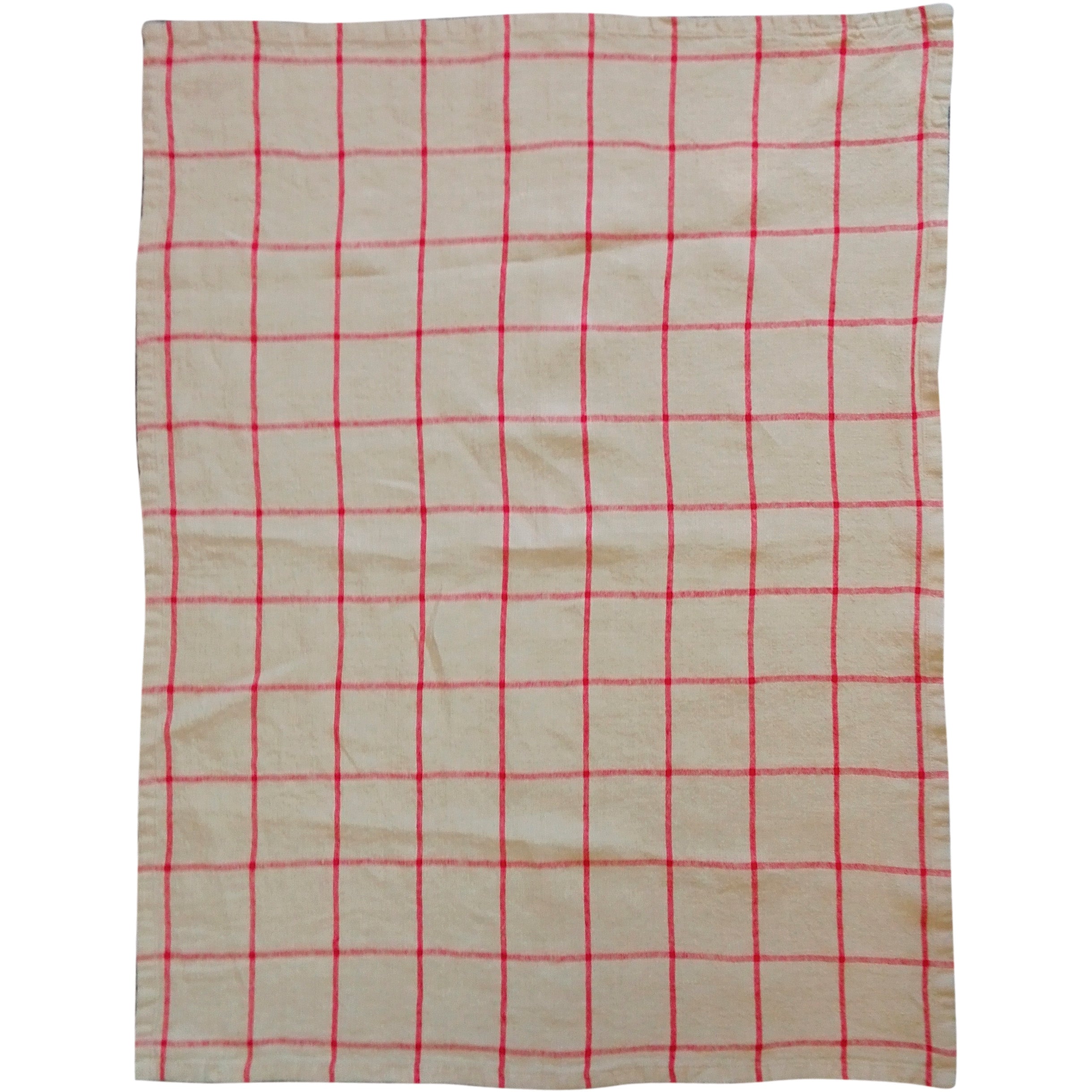 Canovaccio in Puro Lino a Quadretti - Karma canovaccio Winkler Naturale/Rosso Quadrato 