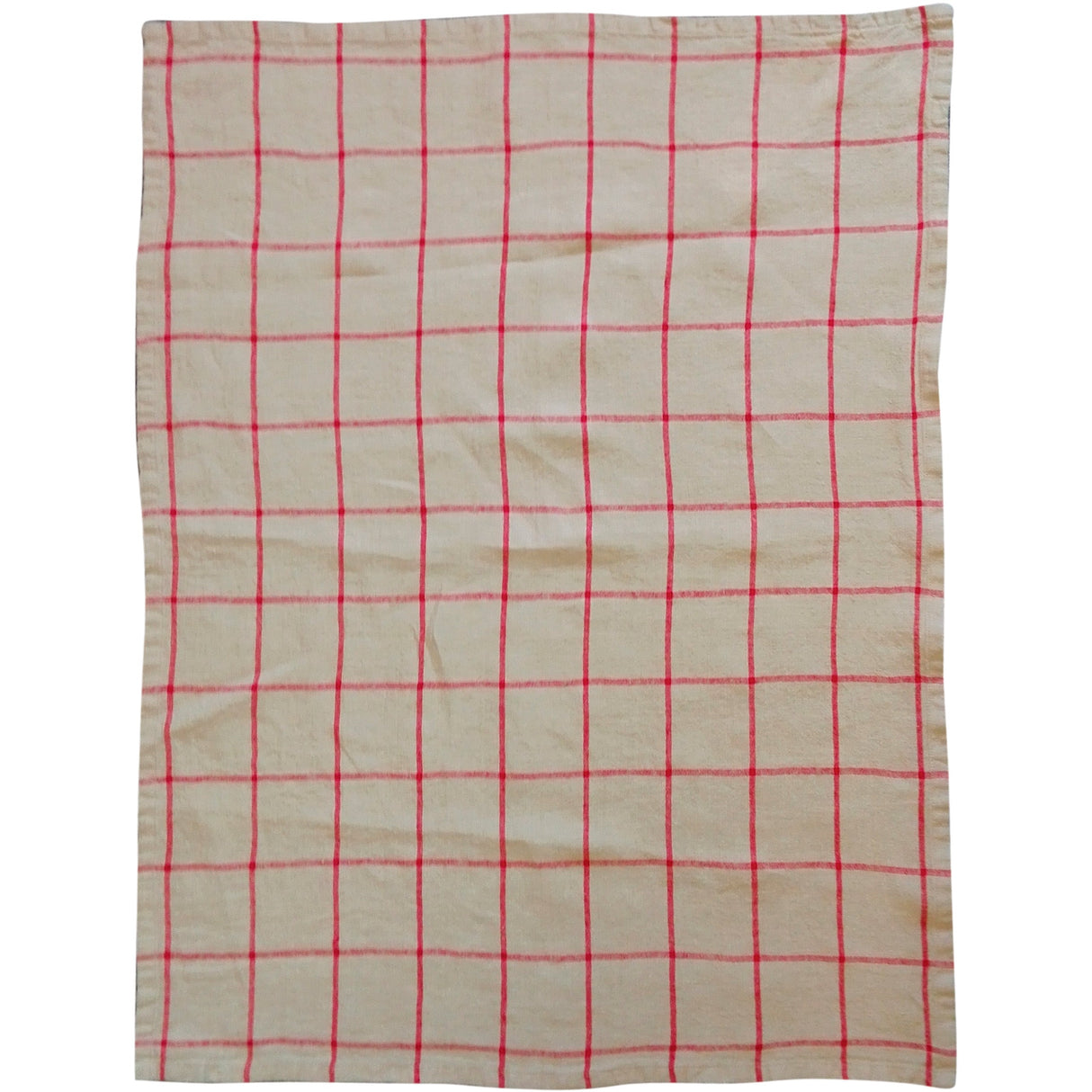 Canovaccio in Puro Lino a Quadretti - Karma canovaccio Winkler Naturale/Rosso Quadrato 