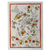 Canovaccio in Puro Lino con fantasia - Gravure Canovaccio Tessitura Toscana Telerie Arancione 