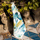 Canovaccio in Puro Lino Fantasia Marina - Pesci Volanti 