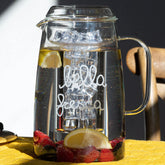 Caraffa con Portaghiaccio in Vetro Borosilicato Serigrafato - Bella Fresca 