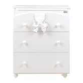 Cassettiera a 3 Cassetti in Legno con Pomoli - Dream Picci Bianco 
