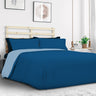 Completo Copripiumino Double face in Jersey di cotone - Bicolor Copripiumino Daunex Singola Azzurro/Blu 