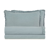 Completo Copripiumino in Cotone StoneWash con Balza - River Copripiumino Loft by BiancoPerla Singolo Cenere 