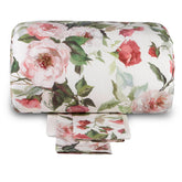 Completo Copripiumino in Puro Cotone Fantasia Floreale Adele Blumarine Matrimoniale Cipria 