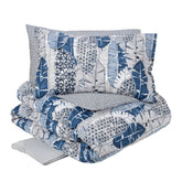 Completo Copripiumino in percalle di cotone Fantasia Reversibile - Crazy Horse Copripiumino Fazzini Blu 