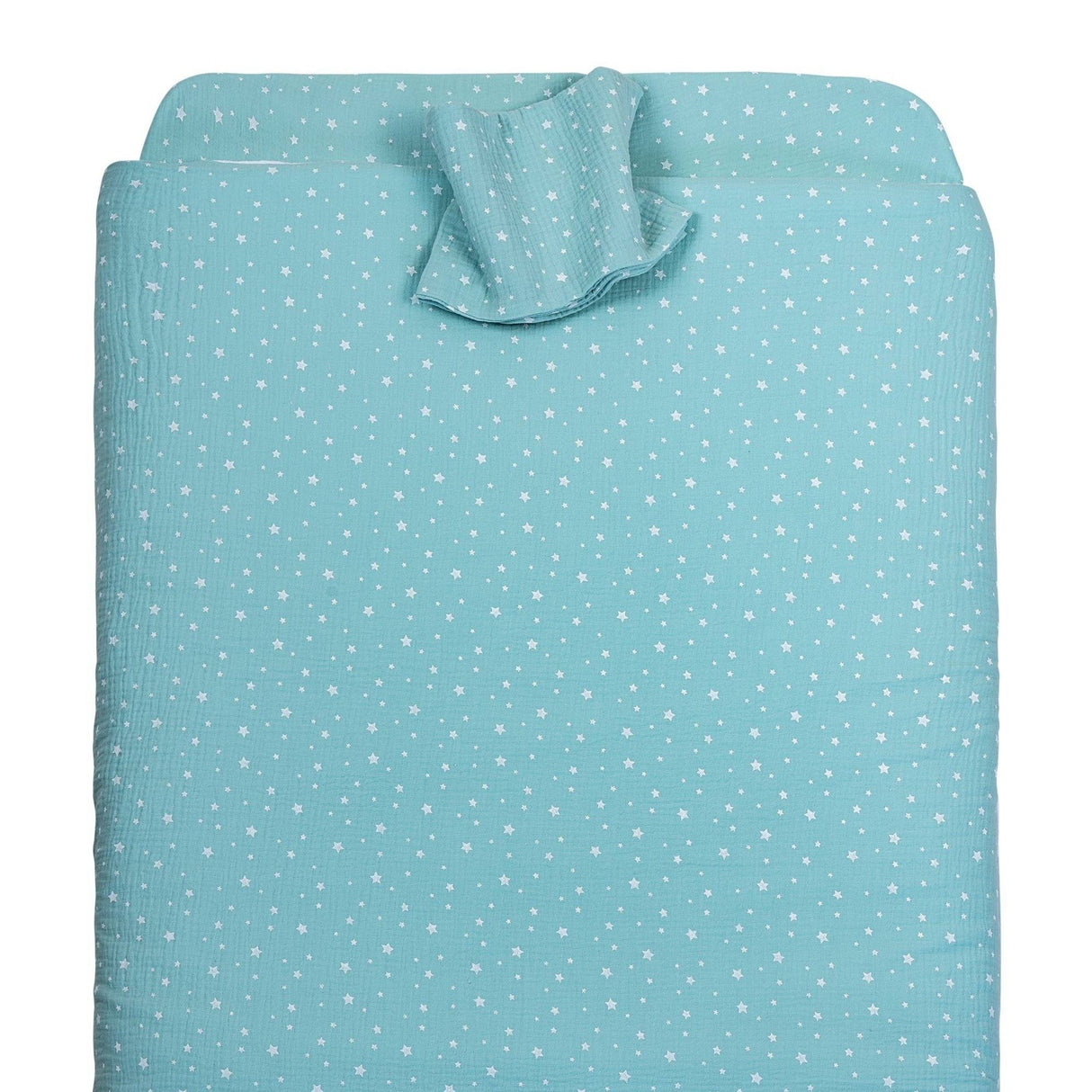 Piumino + federa + coprimaterasso - Liberty Star Set Lettino Picci Menta 