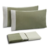 Completo Copripiumino in Puro Cotone Tinta Unita Doubleface - Judo Copripiumino Cotton Joy by Dea Singolo Verde Salvia 