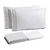 Completo Copripiumino in Cotone - Mia Jacquard Copripiumino Dea Bianco/ Grigio Perla 