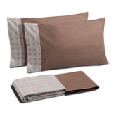 Completo Copripiumino in Cotone - Mia Jacquard Copripiumino Dea Fango/ Acciaio 