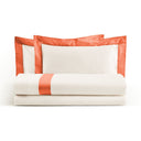 Completo Copripiumino Matrimoniale in Puro Cotone con Bordo in Raso Copripiumino Lisola Matrimoniale Arancione (Lobster) 