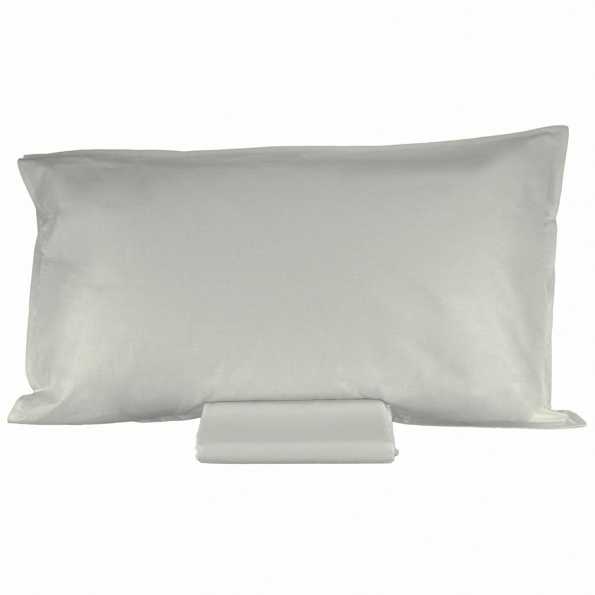 Completo Lenzuola in Flanella di Cotone Tinta Unita - Olga Lenzuola Flanella Fazzini Matrimoniale Grigio 