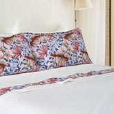 Completo Lenzuola in Percalle 100% Cotone con Balza in Raso - Valdivia 