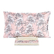 Completo Lenzuola in Puro Cotone con Balza in Raso - Heaven Lenzuola Lisola Matrimoniale Rosa 