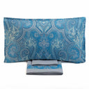 Completo Lenzuola in Percalle di Cotone - Elder Lenzuola Lisola Matrimoniale Blu 