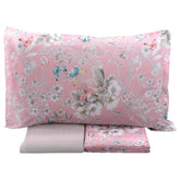Completo Lenzuola in Percalle di Cotone Stampato - Madame Lenzuola Lisola Matrimoniale Rosa 
