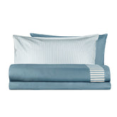 Completo Lenzuola In puro Cotone stampato Lenzuola BiancoPerla Singolo Ottanio 