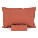 Completo Lenzuola in Puro Lino StoneWashed No Stiro - Luxury Lenzuola Lisola Singola Pepe Rosa 