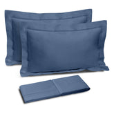 Completo Lenzuola in Raso di Cotone con Dettagli in Pizzo - Belcanto Lenzuola Dea Sailor Blue 