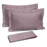 Completo Lenzuola in Raso di Cotone con Dettagli in Pizzo - Belcanto Lenzuola Dea Vintage Rose 