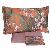 Completo Lenzuola in Raso Di Cotone Fantasia Floreale - Amazzonia Lenzuola Fazzini Matrimoniale Copper 
