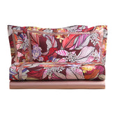 Completo Lenzuola in Raso di Cotone Fantasia Floreale - Carioca Lenzuola Biancoperla Matrimoniale Rosso 
