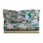 Completo Lenzuola in Raso di Cotone Fantasia Floreale - Carioca Lenzuola Biancoperla Matrimoniale Verde 