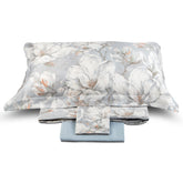Completo Lenzuola in Raso di Cotone Fantasia Floreale - Debora Lenzuola Blumarine Matrimoniale Acqua 