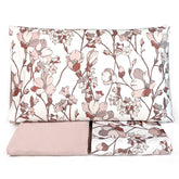 Completo Lenzuola in Raso di Cotone Fantasia Floreale - Perla Lenzuola Lisola Matrimoniale Rosa 