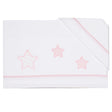 Completo Lenzuolino per Lettino in Puro Cotone Ricamato - Petit Etoile Completo Lenzuolino Lisola Baby Rosa 
