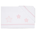 Completo Lenzuolino per Lettino in Puro Cotone Ricamato - Petit Etoile Completo Lenzuolino Lisola Baby Rosa 