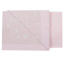 Completo Lenzuolino per Culla in Puro Cotone Ricamato - Butterfly Completo Lenzuolino Lisola Baby Rosa 