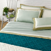 Completo Lenzuolo in Percalle di Puro Cotone balza bicolor - Ever Lenzuola NK 