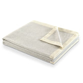 Coperta in Cashmere e Lana Tinta Unita - Giunone Coperta Lanerossi Matrimoniale Bianco/Grigio 
