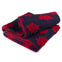 Coperta in Lana Cotta - Stella Alpina Coperta Lana Italia Singolo Blu/Rosso 