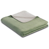 Plaid in Pile tinta unita Bicolore - Duo Cotton Plaid Biederlack Verde/Antracite 