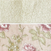 Coppia di Asciugamani in Spugna di Cotone con Balza Foliage - Rosy Coppia di spugna Lisola 