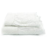 Coppia di Asciugamani in spugna di cotone StoneWashed con pizzo - Betty Coppia di spugna Creole Home Bianco 