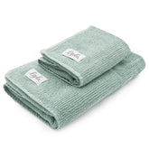 Coppia di Asciugamani in Spugna Stonewashed - Elisir Coppia di spugna Lisola Verde 
