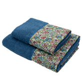 Coppia di Asciugamani in Spugna di Cotone Campo Dei Fiori - Creole Home Blu