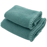 Coppia di Asciugamani in Spugna di Cotone Twilly - Creole Home Turchese