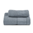 Coppia Nido d'Ape Stonewash con Bordo in Lino - Jaspy Coppia di spugna Lisola Azzurro (Regolo) 