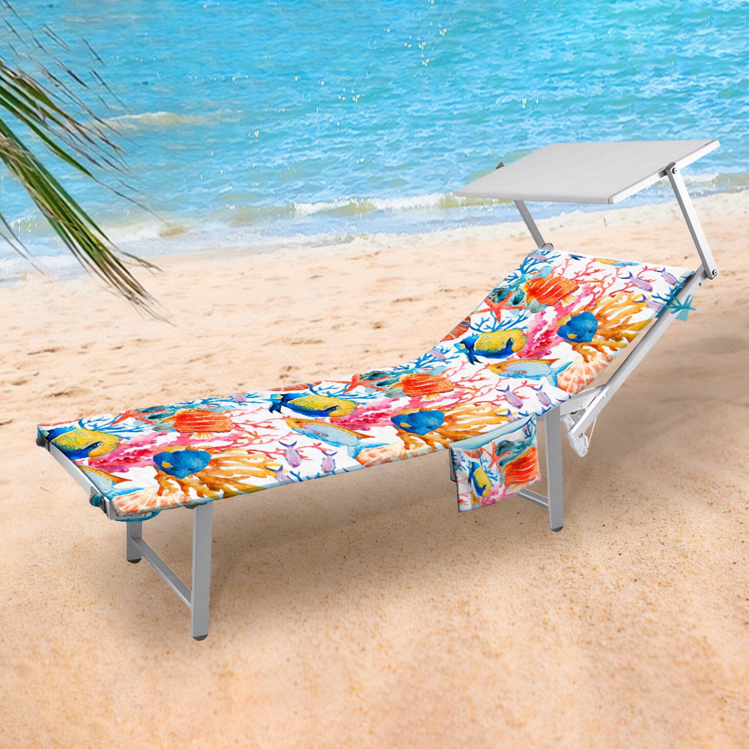 Telo Mare per Lettino in Microvelour Stampa Doubleface Coraline