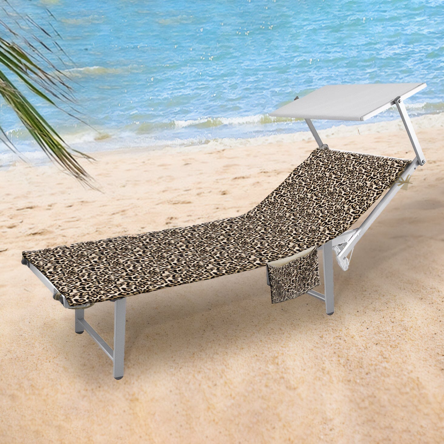 Copri lettino in Microvelour Stampa Doubleface - Leopard Copri lettino Daunex 