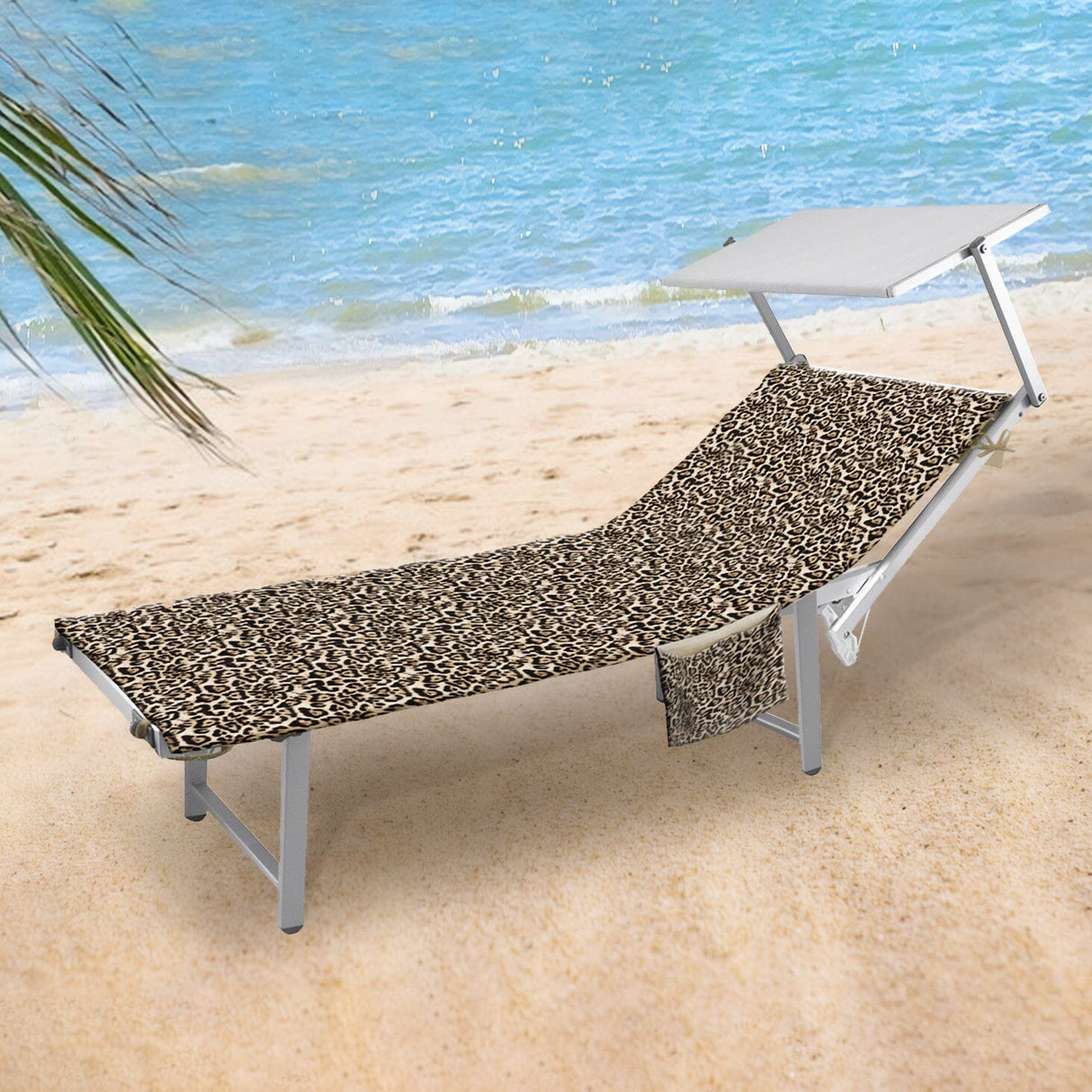 Copri lettino in Microvelour Stampa Doubleface - Leopard Copri lettino Daunex 